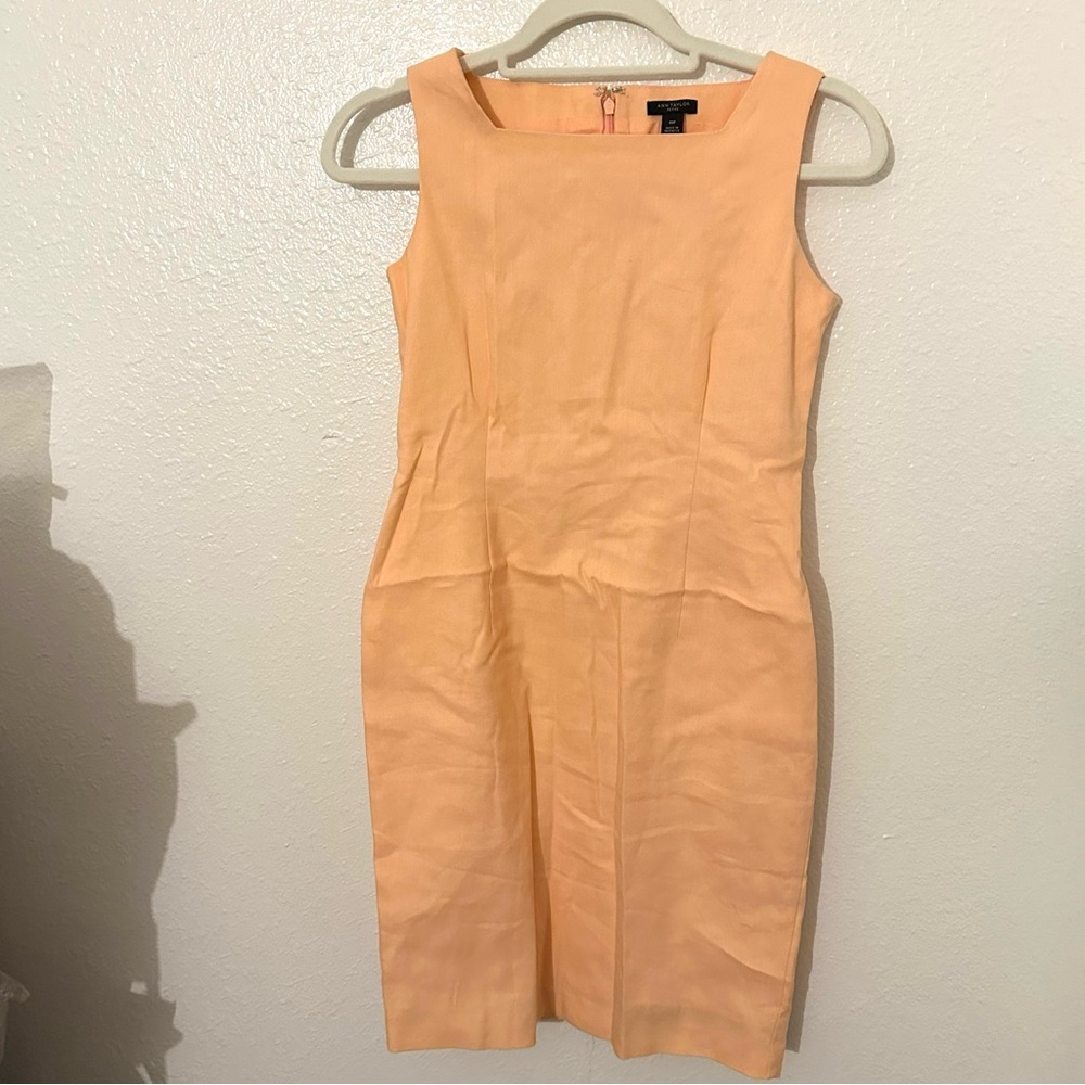 Ann Taylor Peach Midi Dress - 00P